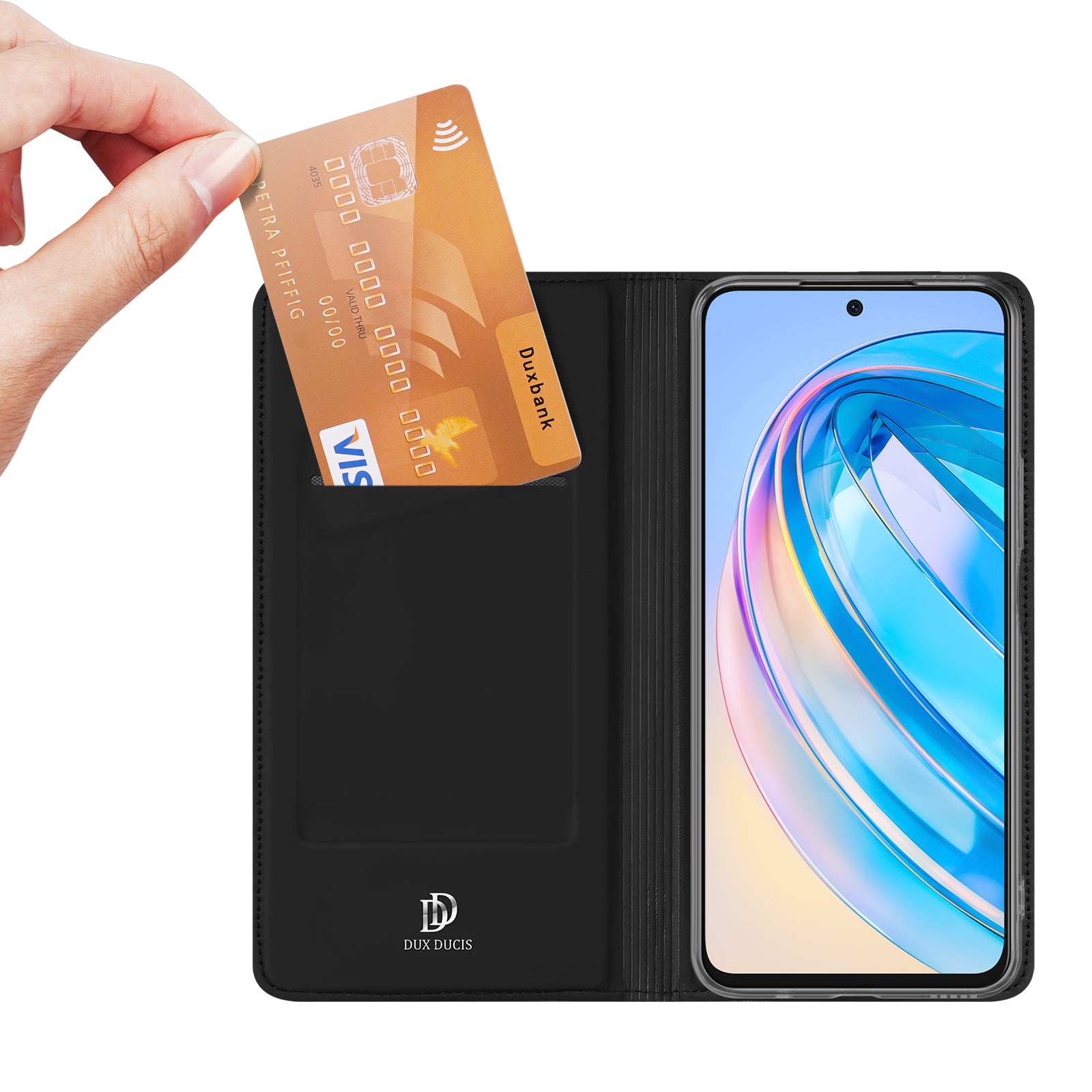 DUX DUCIS Skin Pro Series For Honor X8a 4G PU Leather Phone Stand Case Card Holder Protective Phone Cover DUX DUCIS Skin Pro Series For Honor X8a 4G PU Leather Phone Stand Case Card Holder Protective Phone Cover